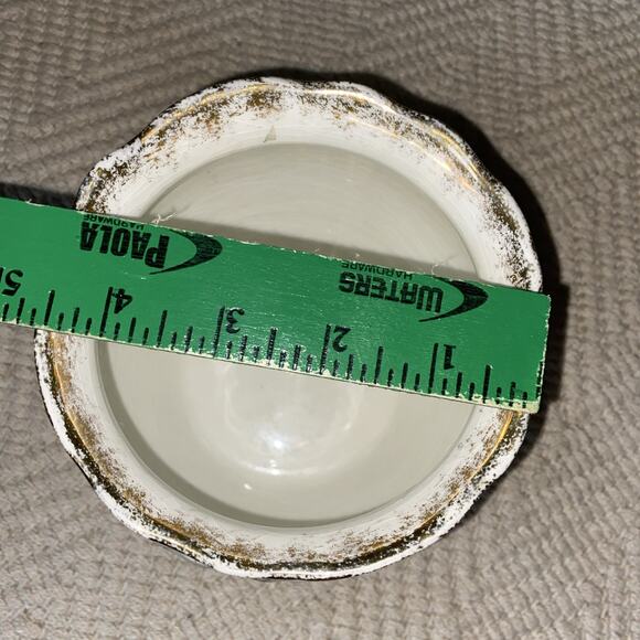 WARWICK Porcelain Pink Floral Ornate PLANTER JARDINIERE Gold Trim Old Antique - Picture 8 of 8